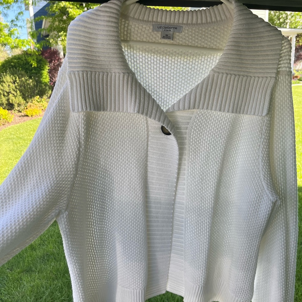 Liz Claiborne White Sweater - Women’s 3x